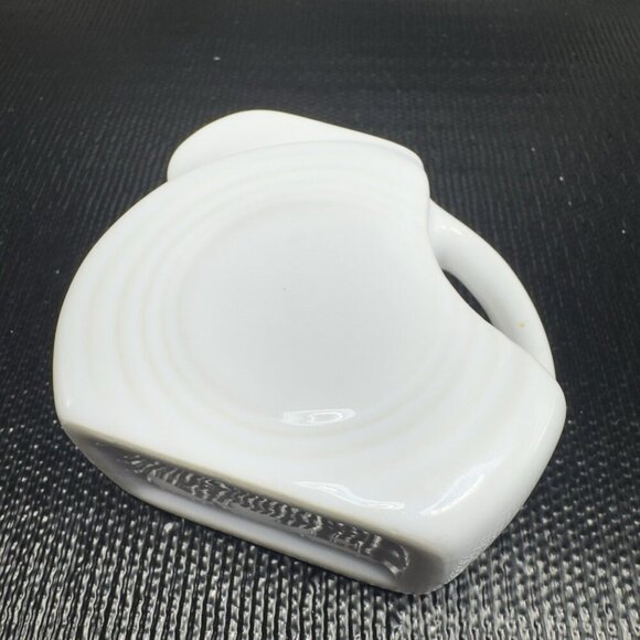Fiestaware White Mini Disc Pitcher Fiesta Small Jug 5 oz Creamer 1980s Vintage - Picture 5 of 10